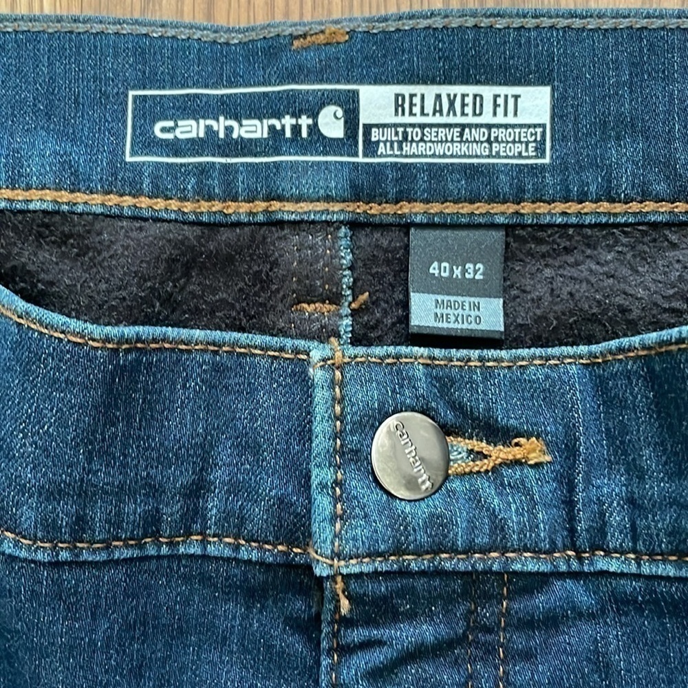 Carhartt Relaxed Fit, fleece lined jeans - Picture 3 of 7